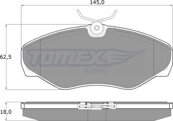 TOMEX brakes TX 13-08 - Stabdžių trinkelių rinkinys, diskinis stabdys onlydrive.pro