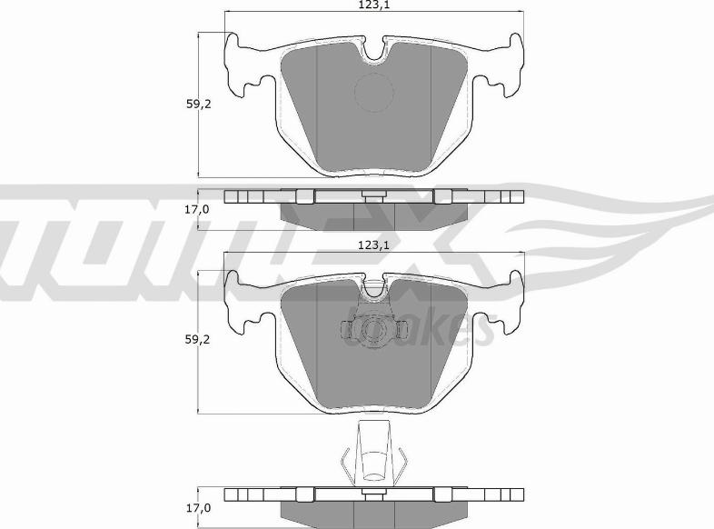 TOMEX brakes TX 13-19 - Stabdžių trinkelių rinkinys, diskinis stabdys onlydrive.pro