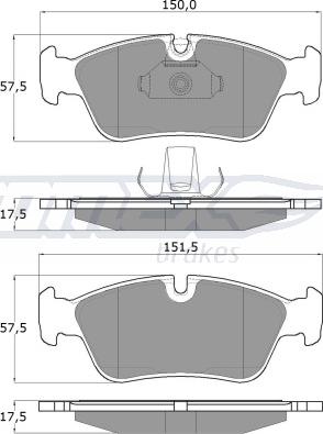 TOMEX brakes TX 13-16 - Тормозные колодки, дисковые, комплект onlydrive.pro