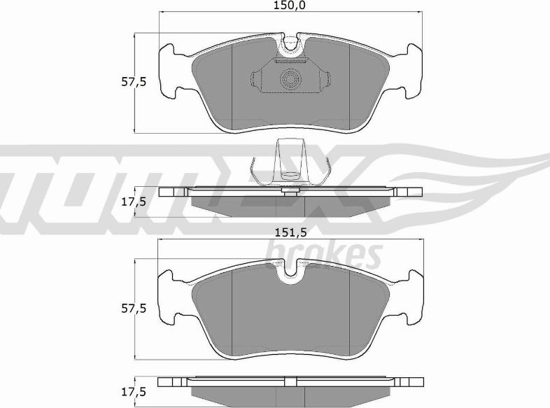 TOMEX brakes TX 13-16 - Stabdžių trinkelių rinkinys, diskinis stabdys onlydrive.pro