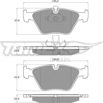 TOMEX brakes TX 13-18 - Тормозные колодки, дисковые, комплект onlydrive.pro