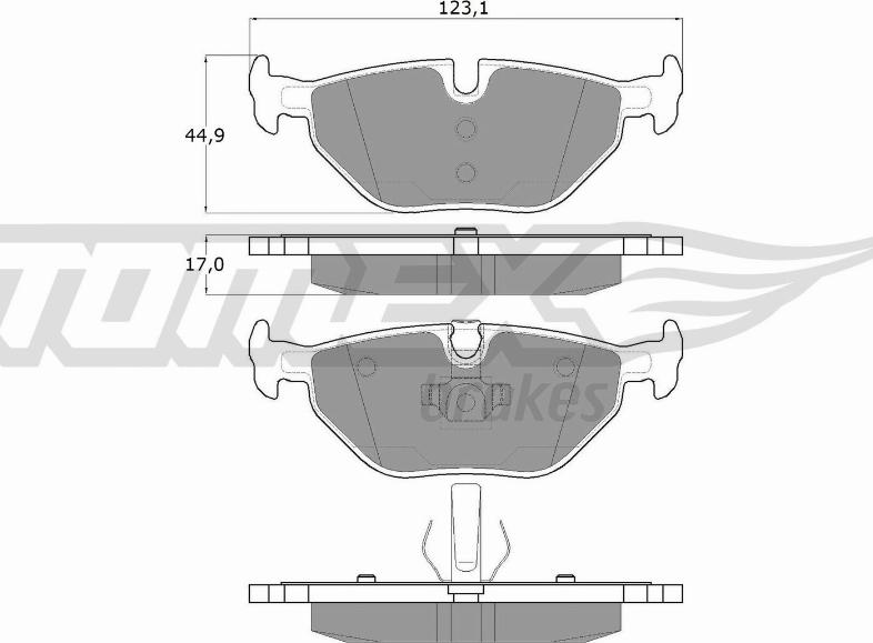 TOMEX brakes TX 13-17 - Bremžu uzliku kompl., Disku bremzes onlydrive.pro