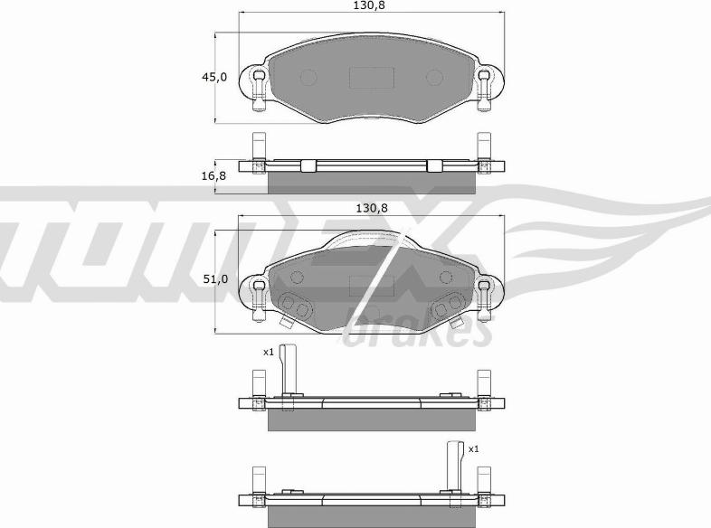 TOMEX brakes TX 13-89 - Brake Pad Set, disc brake onlydrive.pro