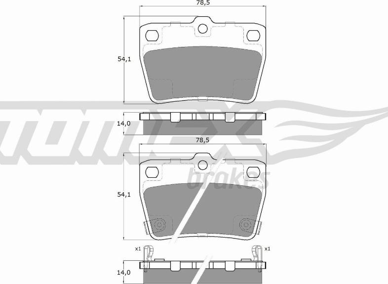 TOMEX brakes TX 13-86 - Brake Pad Set, disc brake onlydrive.pro