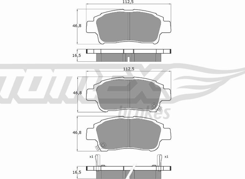 TOMEX brakes TX 13-87 - Brake Pad Set, disc brake onlydrive.pro