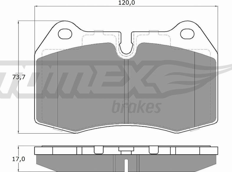 TOMEX brakes TX 13-24 - Stabdžių trinkelių rinkinys, diskinis stabdys onlydrive.pro