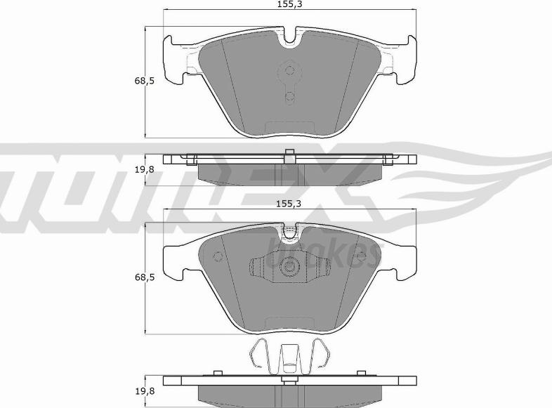 TOMEX brakes TX 13-251 - Bremžu uzliku kompl., Disku bremzes onlydrive.pro