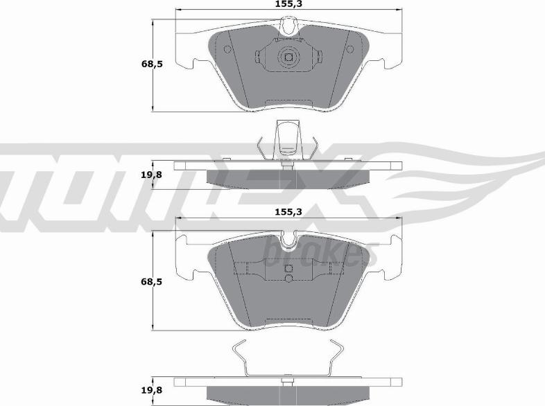 TOMEX brakes TX 13-25 - Тормозные колодки, дисковые, комплект onlydrive.pro