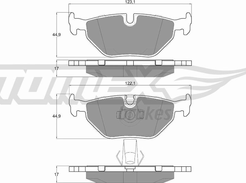 TOMEX brakes TX 13-21 - Тормозные колодки, дисковые, комплект onlydrive.pro