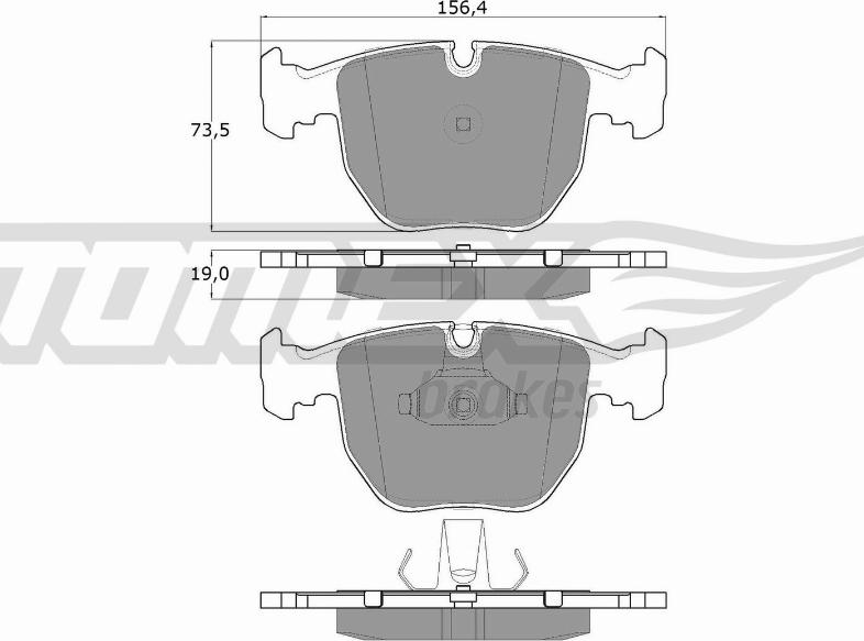 TOMEX brakes TX 13-23 - Piduriklotsi komplekt,ketaspidur onlydrive.pro