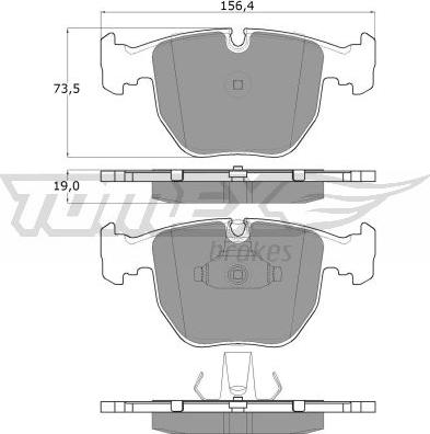 TOMEX brakes TX 13-23 - Piduriklotsi komplekt,ketaspidur onlydrive.pro