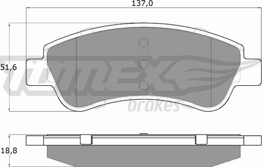 TOMEX brakes TX 13-27 - Brake Pad Set, disc brake onlydrive.pro