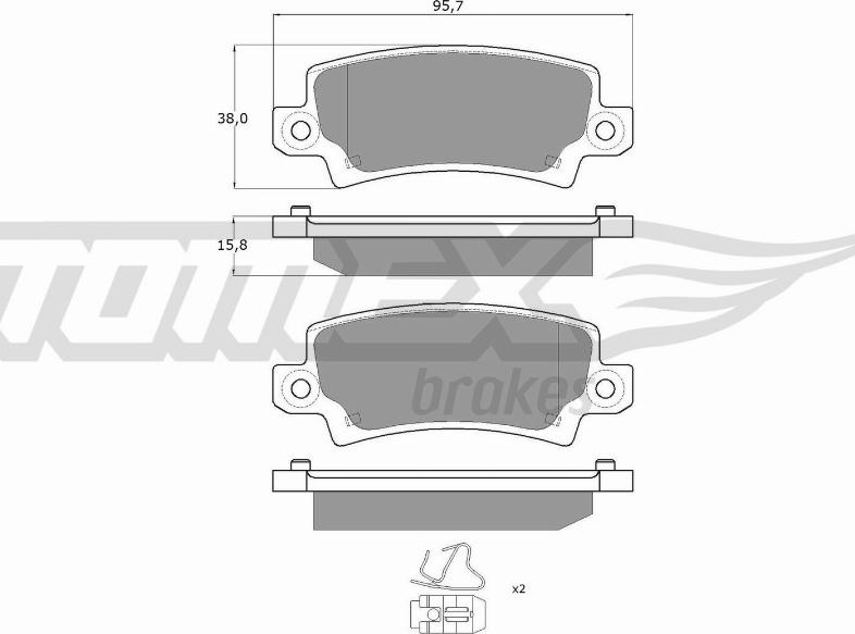 TOMEX brakes TX 13-75 - Brake Pad Set, disc brake onlydrive.pro