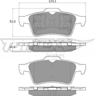 TOMEX brakes TX 12-95 - Stabdžių trinkelių rinkinys, diskinis stabdys onlydrive.pro