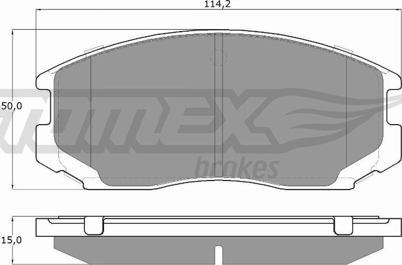 TOMEX brakes TX 12-91 - Brake Pad Set, disc brake onlydrive.pro