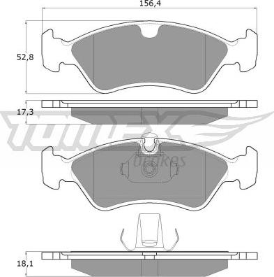 TOMEX brakes TX 12-98 - Brake Pad Set, disc brake onlydrive.pro