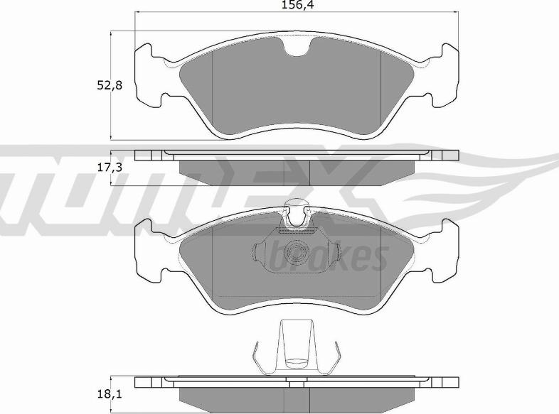 TOMEX brakes TX 12-98 - Brake Pad Set, disc brake onlydrive.pro