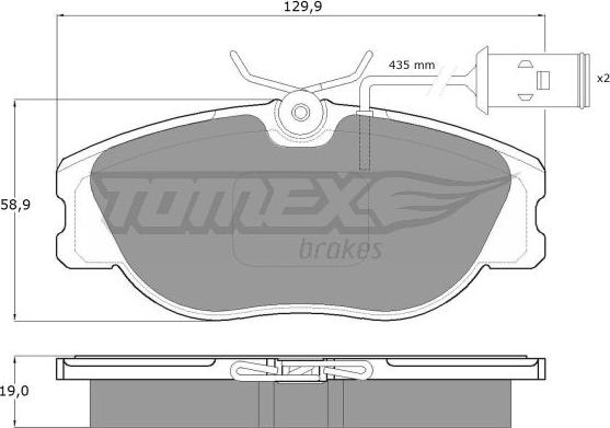 TOMEX brakes TX 12-441 - Brake Pad Set, disc brake onlydrive.pro