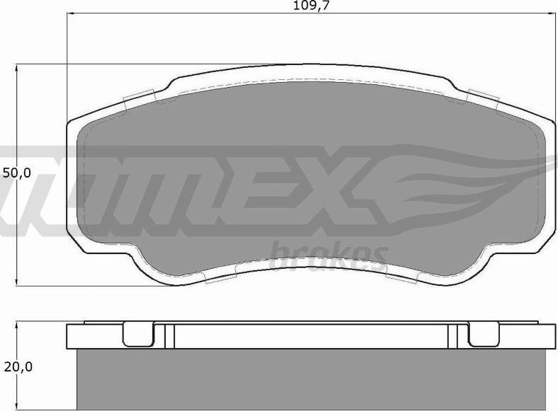 TOMEX brakes TX 12-46 - Stabdžių trinkelių rinkinys, diskinis stabdys onlydrive.pro