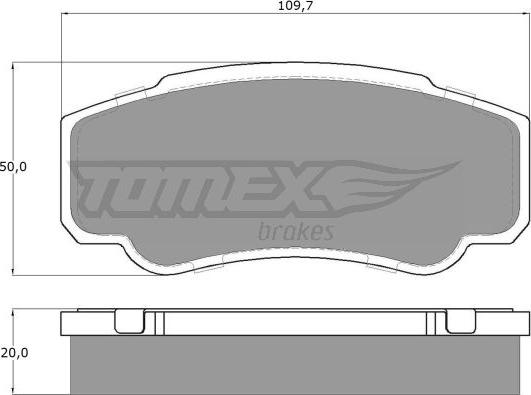 TOMEX brakes TX 12-46 - Brake Pad Set, disc brake onlydrive.pro