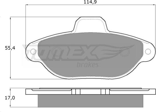 TOMEX brakes TX 12-41 - Brake Pad Set, disc brake onlydrive.pro