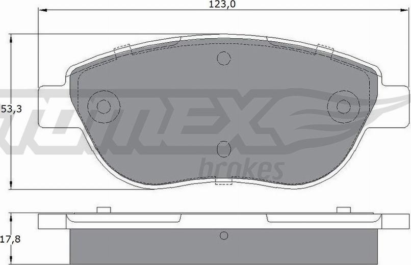 TOMEX brakes TX 12-483 - Bremžu uzliku kompl., Disku bremzes onlydrive.pro