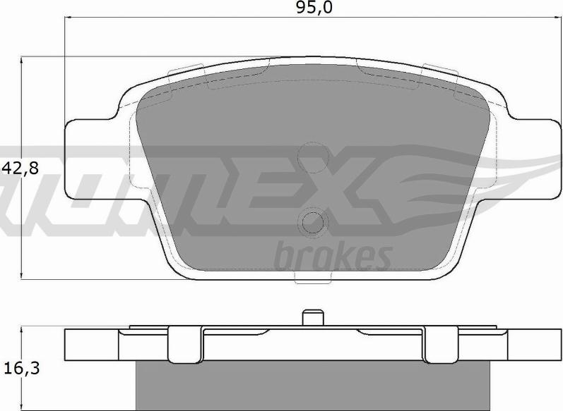 TOMEX brakes TX 12-51 - Brake Pad Set, disc brake onlydrive.pro