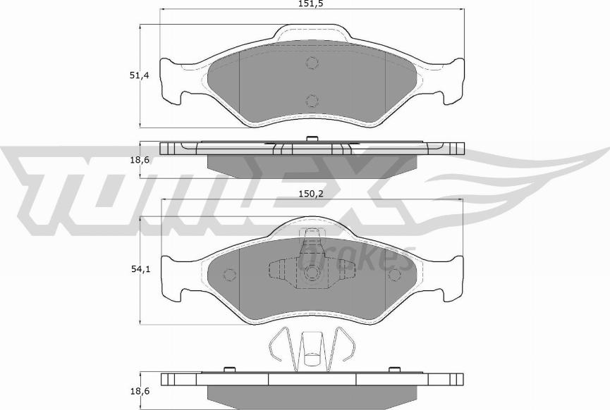 TOMEX brakes TX 12-53 - Brake Pad Set, disc brake onlydrive.pro