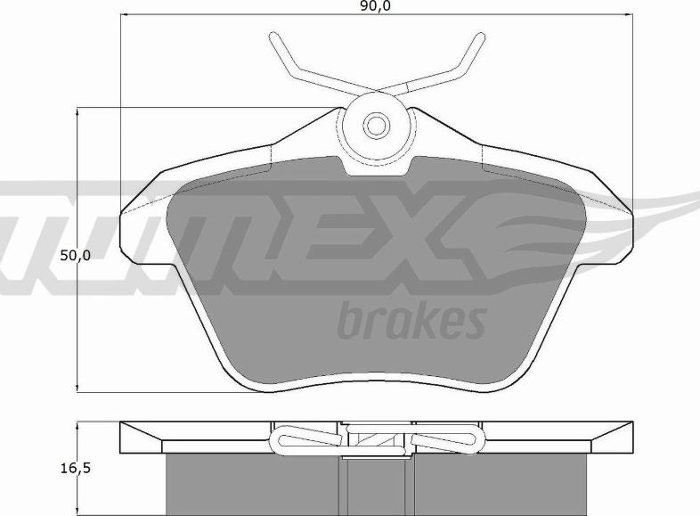 TOMEX brakes TX 12-68 - Bremžu uzliku kompl., Disku bremzes onlydrive.pro