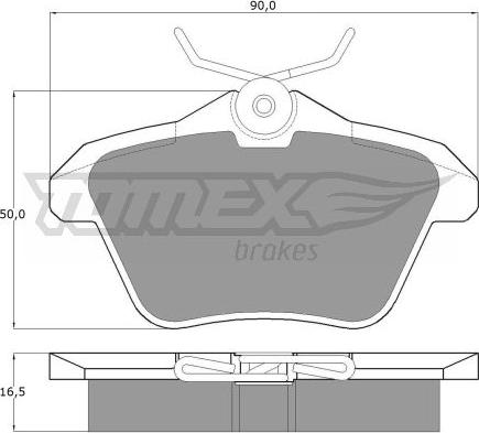 TOMEX brakes TX 12-68 - Brake Pad Set, disc brake onlydrive.pro