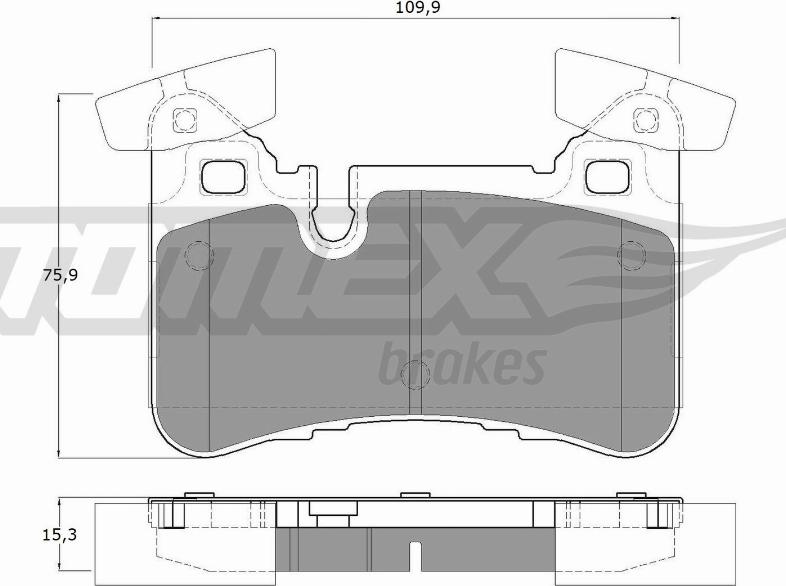 TOMEX brakes TX 12-67 - Stabdžių trinkelių rinkinys, diskinis stabdys onlydrive.pro