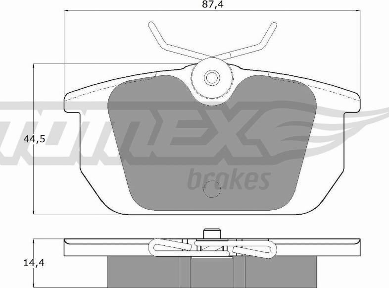 TOMEX brakes TX 12-01 - Brake Pad Set, disc brake onlydrive.pro