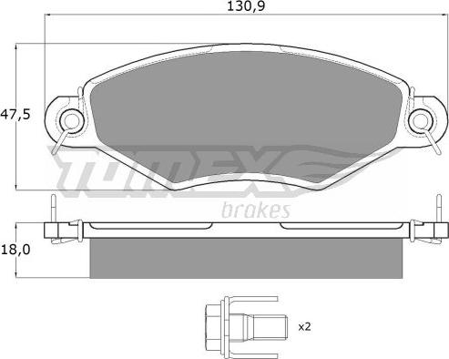 TOMEX brakes TX 12-15 - Тормозные колодки, дисковые, комплект onlydrive.pro