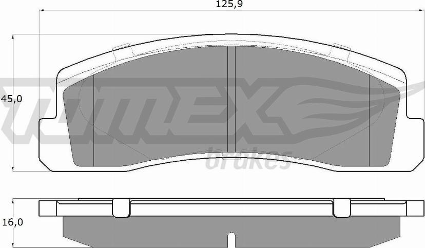 TOMEX brakes TX 12-16 - Piduriklotsi komplekt,ketaspidur onlydrive.pro