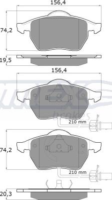 TOMEX brakes TX 12-13 - Stabdžių trinkelių rinkinys, diskinis stabdys onlydrive.pro