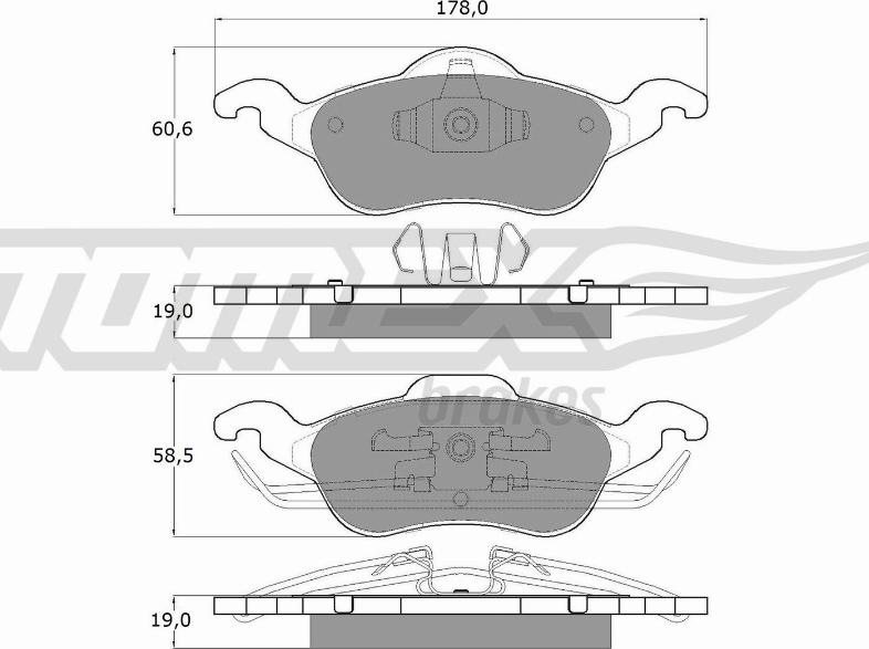 TOMEX brakes TX 12-17 - Brake Pad Set, disc brake onlydrive.pro