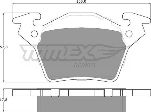 TOMEX brakes TX 12-89 - Bremžu uzliku kompl., Disku bremzes onlydrive.pro