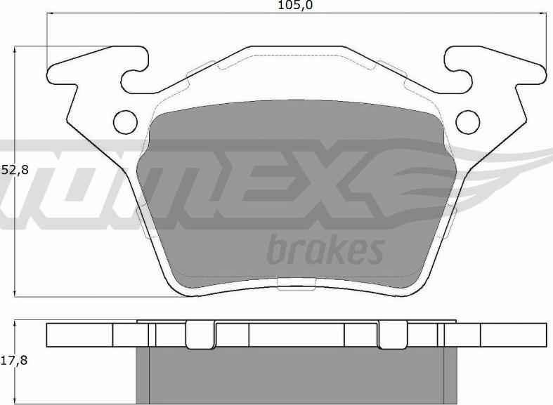 TOMEX brakes TX 12-89 - Bremžu uzliku kompl., Disku bremzes onlydrive.pro