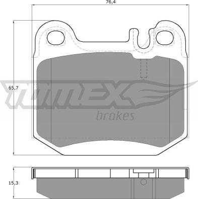 TOMEX brakes TX 12-86 - Bremžu uzliku kompl., Disku bremzes onlydrive.pro