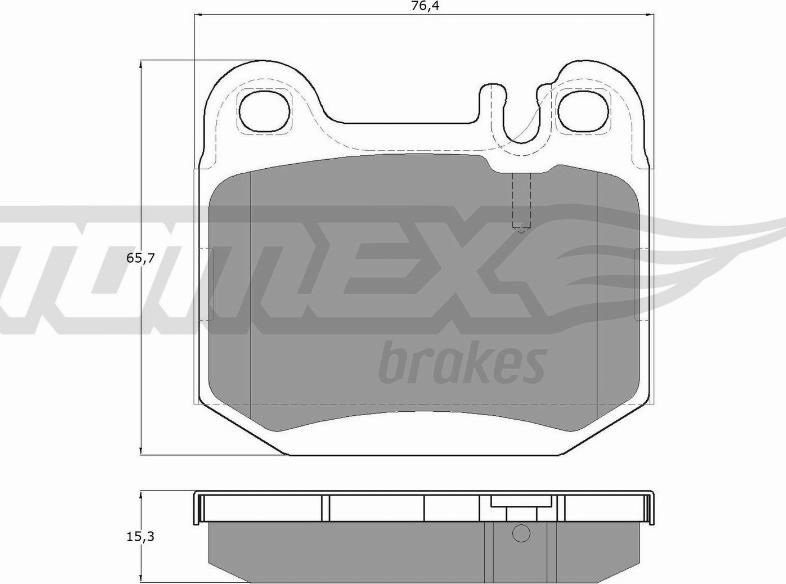 TOMEX brakes TX 12-86 - Bremžu uzliku kompl., Disku bremzes onlydrive.pro