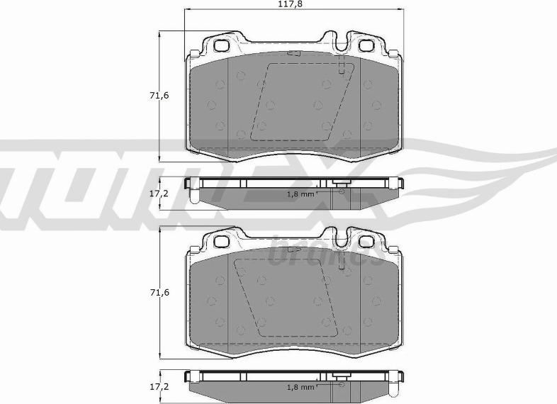 TOMEX brakes TX 12-81 - Stabdžių trinkelių rinkinys, diskinis stabdys onlydrive.pro