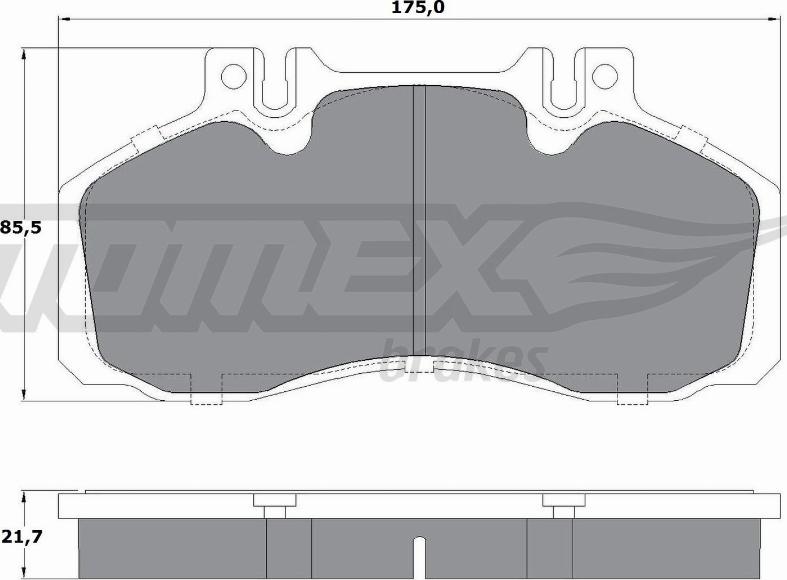 TOMEX brakes TX 12-88 - Stabdžių trinkelių rinkinys, diskinis stabdys onlydrive.pro