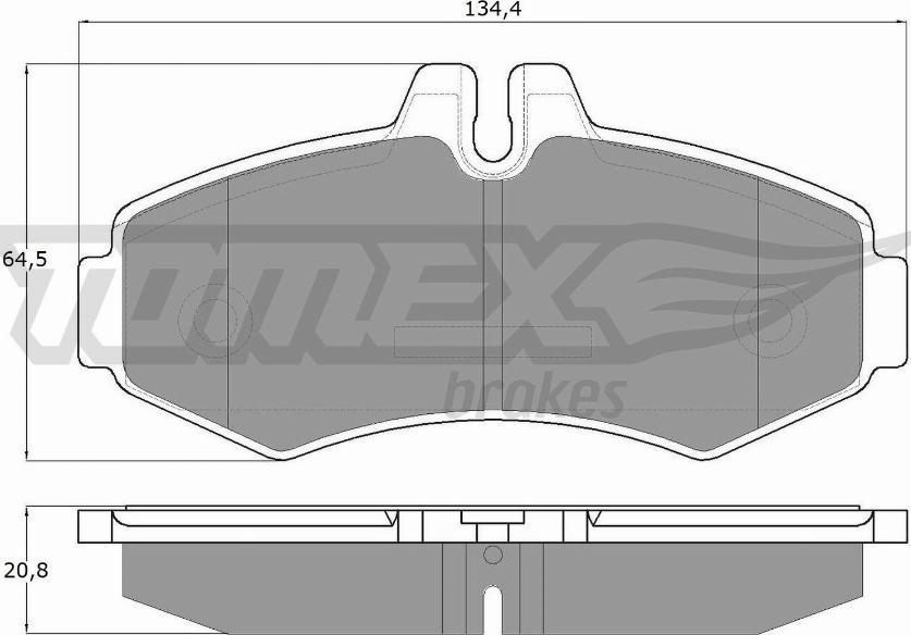 TOMEX brakes TX 12-23 - Bremžu uzliku kompl., Disku bremzes onlydrive.pro