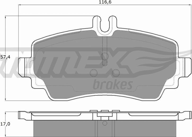 TOMEX brakes TX 12-75 - Тормозные колодки, дисковые, комплект onlydrive.pro