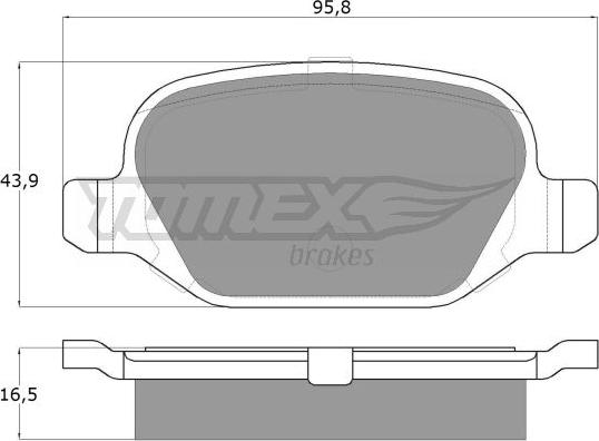TOMEX brakes TX 12-70 - Brake Pad Set, disc brake onlydrive.pro