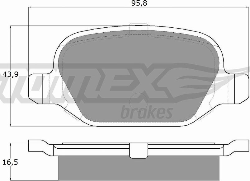 TOMEX brakes TX 12-70 - Brake Pad Set, disc brake onlydrive.pro