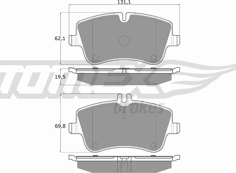 TOMEX brakes TX 12-78 - Brake Pad Set, disc brake onlydrive.pro