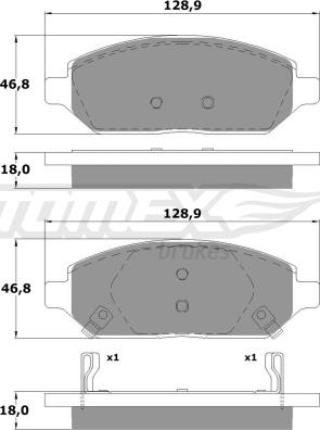 TOMEX brakes TX 17-90 - Brake Pad Set, disc brake onlydrive.pro