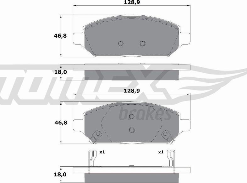 TOMEX brakes TX 17-90 - Bremžu uzliku kompl., Disku bremzes onlydrive.pro