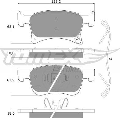 TOMEX brakes TX 17-93 - Brake Pad Set, disc brake onlydrive.pro